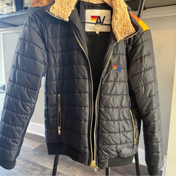 Colorful Rainbow Puffer Jacket - Picture 2 of 4